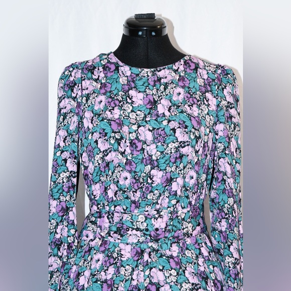 Brand new & Other Stories Lavender Turquoise Floral Mini Dress - Picture 2 of 15